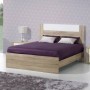 Pack Cama Paris c/ Somier (Roble Natura/Blanco) + Colchón Basic 15HR (195x140cm)