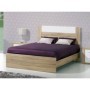 Pack Dormitorio Completo Paris c/ Somier (Roble Natura/Blanco) + 2 Mesitas de Noche (195x140cm)