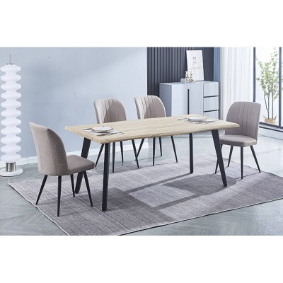 Pack Mesa Comedor Regatta + 4 Sillas Rory (Beige)