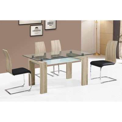 Pack Mesa de Comedor Sensei + 4 Sillas Sensei