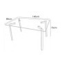 Pack Mesa de Comedor Sullie + 4 Sillas Cody (Marron)