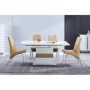 Pack Mesa de Comedor Extensible Carlota + 4 Sillas Aroa (Beige)