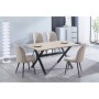 Pack Mesa Comedor Royce + 4 Sillas Rory (Beige)