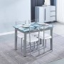 Pack Mesa Extensible Flores + 4 Sillas Modelo 20