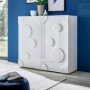 Mueble Auxiliar 2 Puertas Round Blanco Brillo