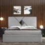 Pack Cama Melike (Terciopelo Beige) + Somier (200x160cm)